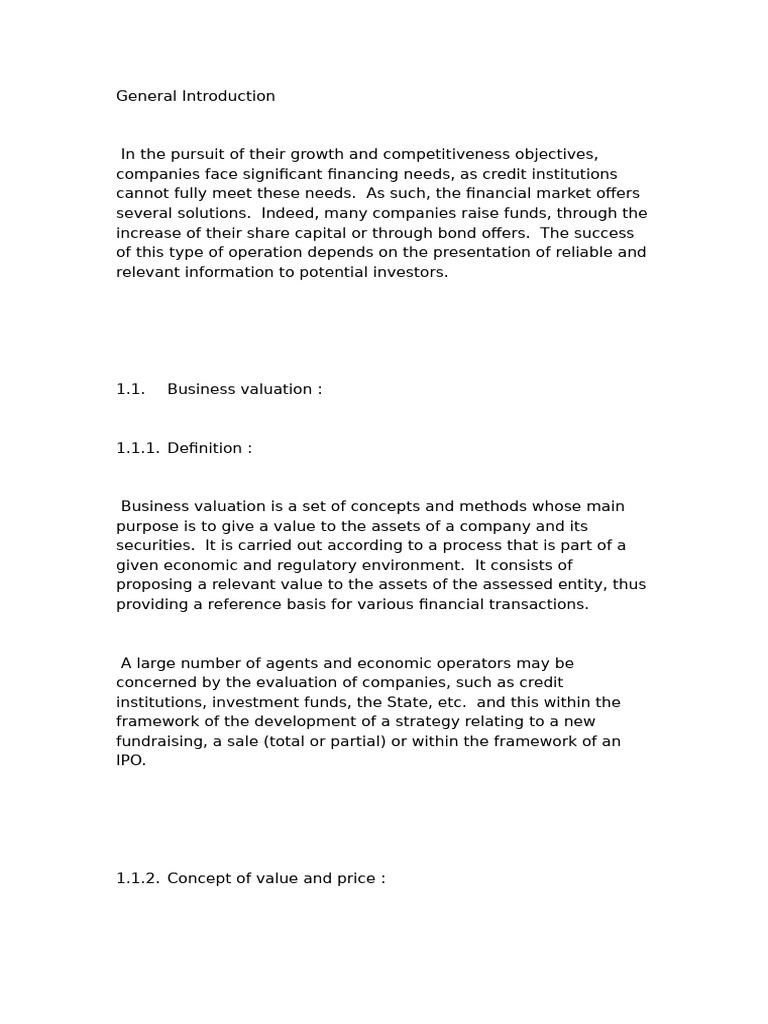 Understanding Business Valuation Methods | PDF | Valuation (Finance ...