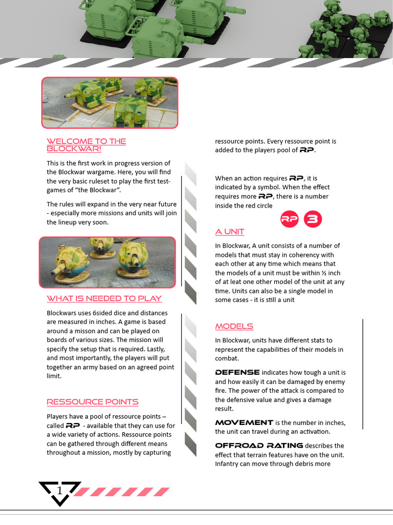 Blockwar Wargame Basic Rules | PDF | Military | Warfare