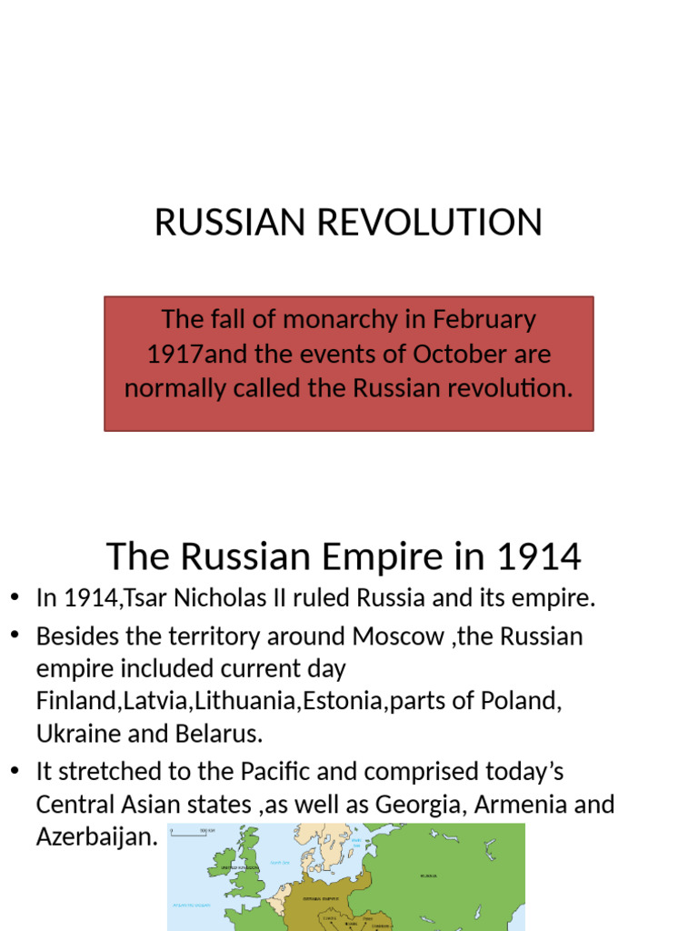Overview of the Russian Revolution | PDF | Vladimir Lenin | Russian Empire
