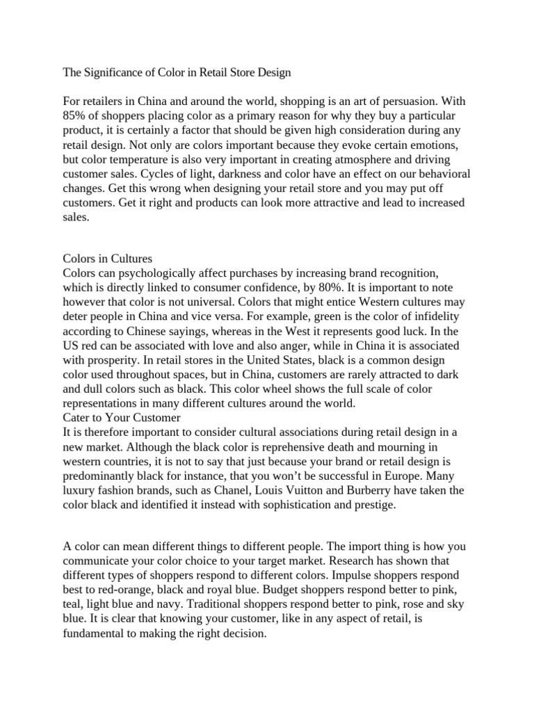 Colour in Retail | PDF | Pricing | Retail