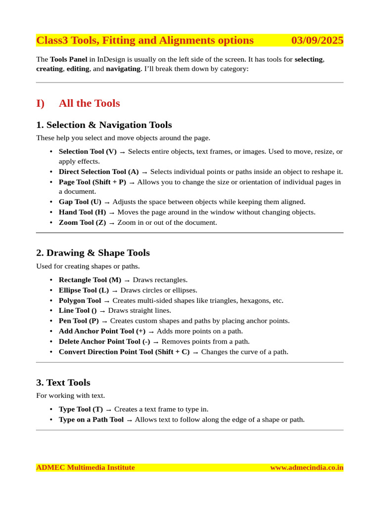Measuring and Aligning in InDesign | PDF | Shape