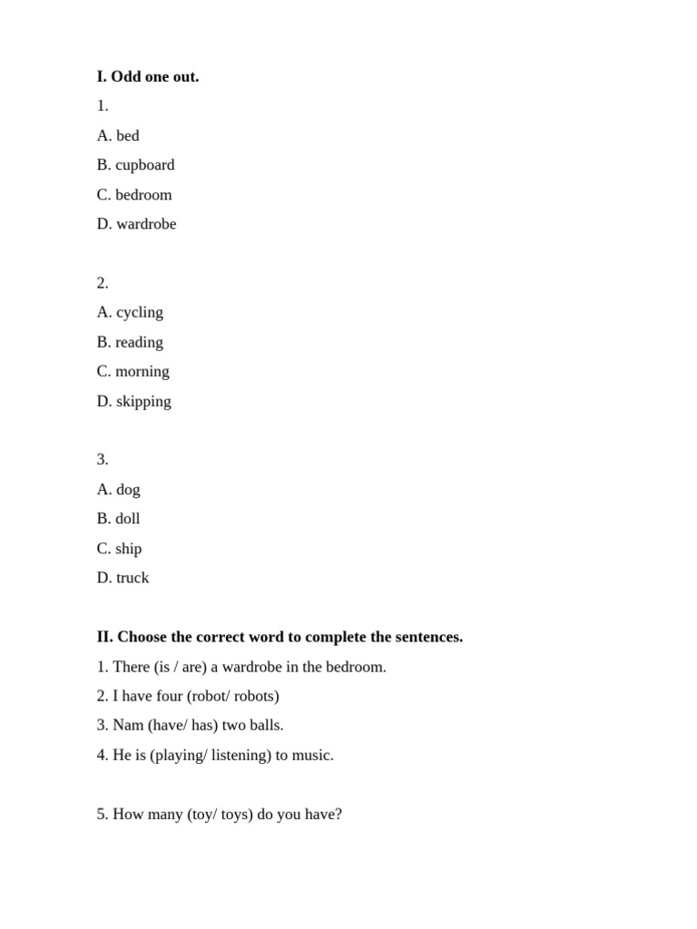 Fun English Exercises for Kids | PDF