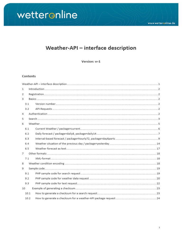 WetterOnline API Access Guide | PDF | Wind Speed | Wound