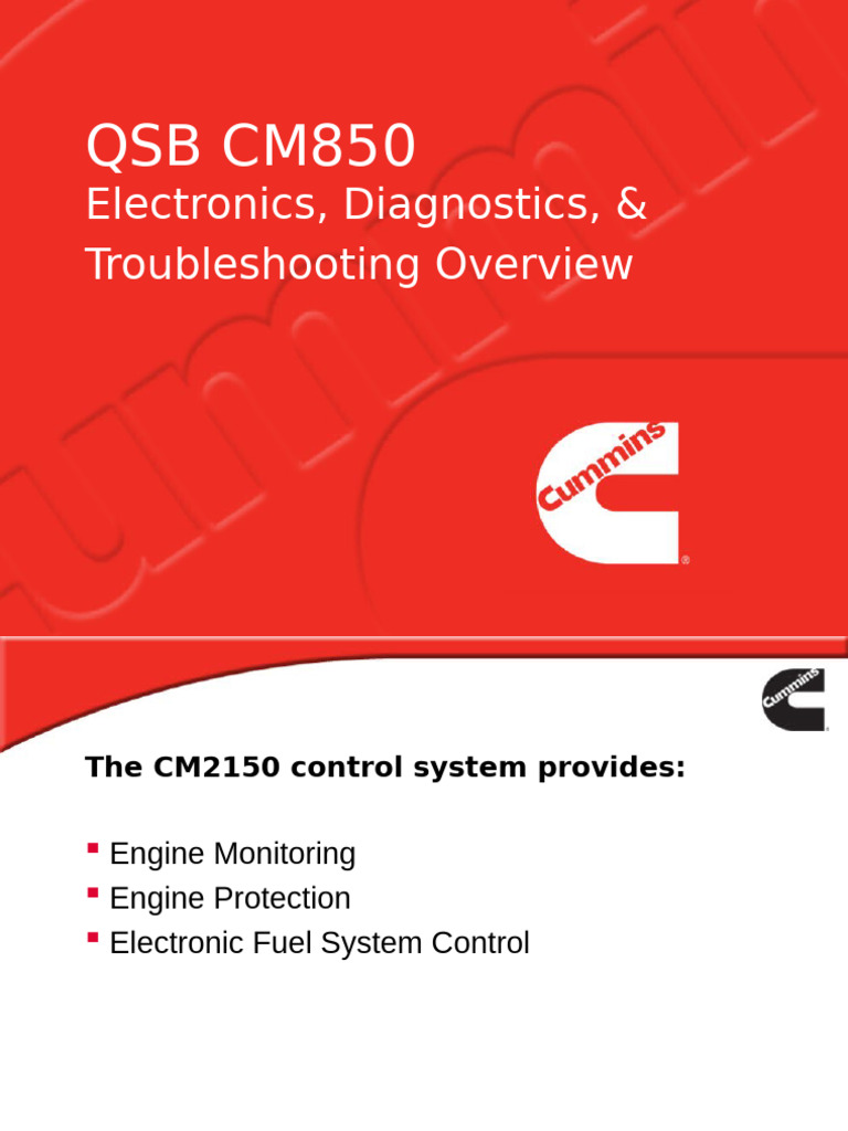 QSB CM850 ECM Diagnostics Guide | PDF | Throttle | Engines