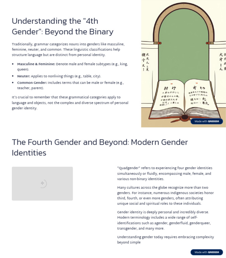 Understanding The 4th Gender Beyond The Binary | PDF