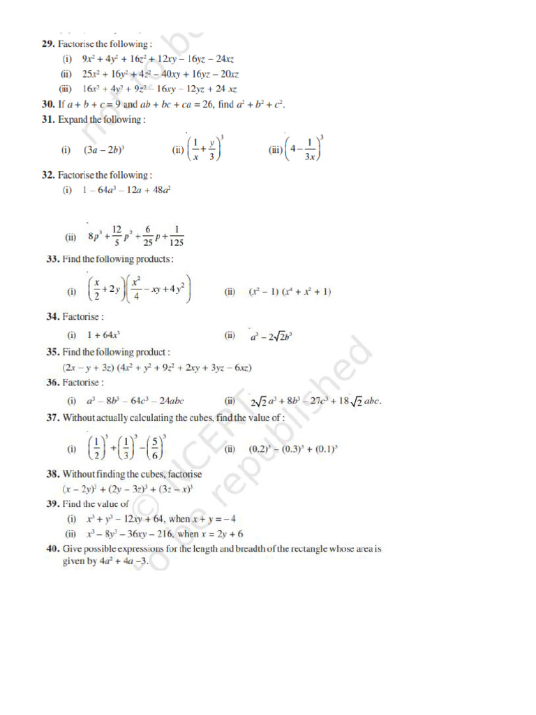 Chapter 2 Class 9 HW | PDF