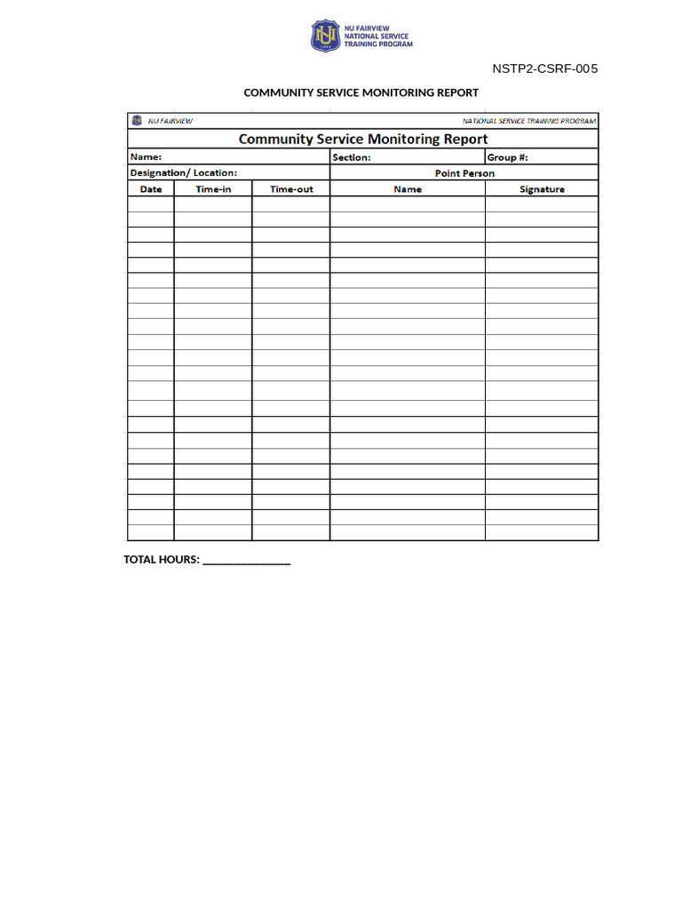 Monitoring Report CSR Form 06 | PDF
