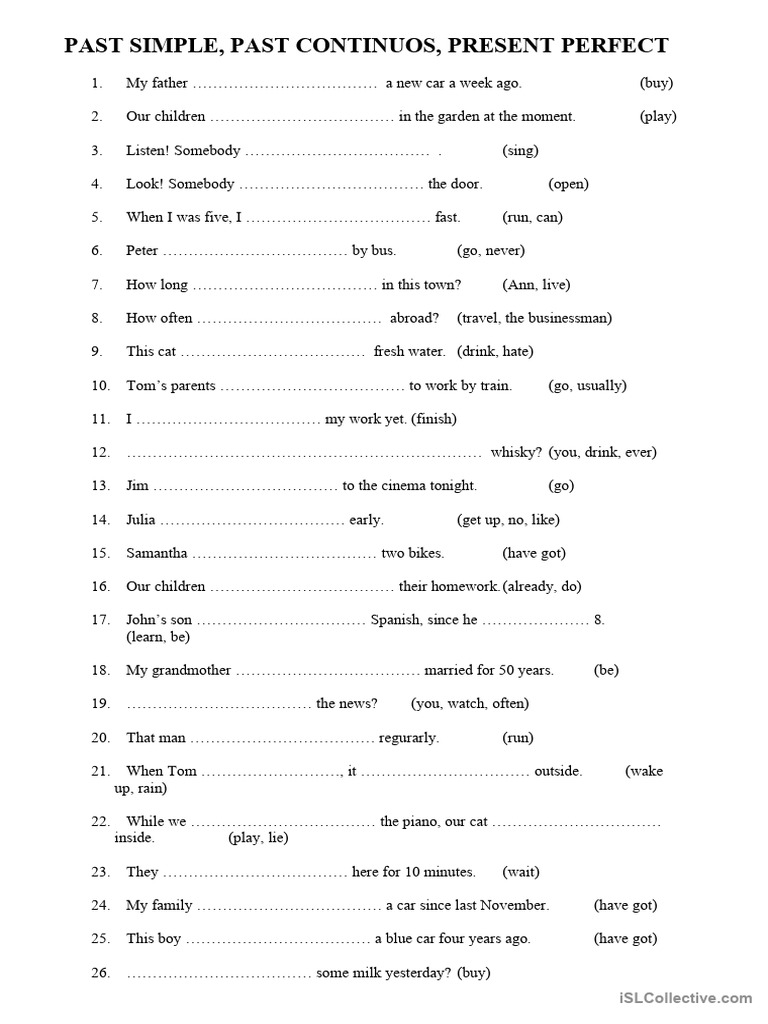 Mixed Tenses Practice Worksheet | PDF | Chess Openings | Chess