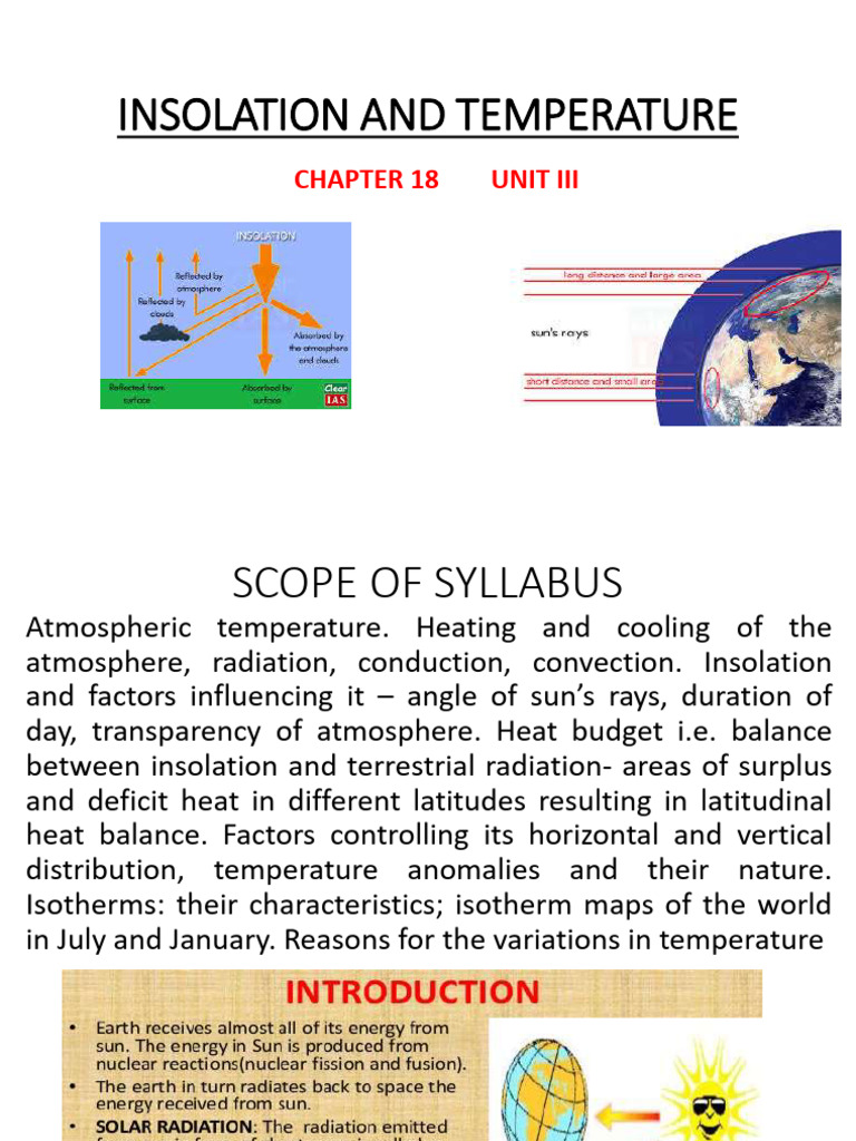 Insolation and Temperature Chapter 18 | PDF | Atmosphere Of Earth ...