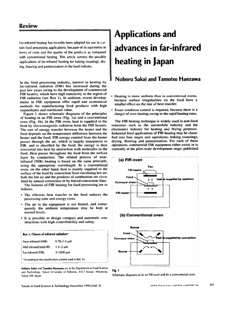 Far-Infrared Heating in Food Processing | PDF | Infrared ...