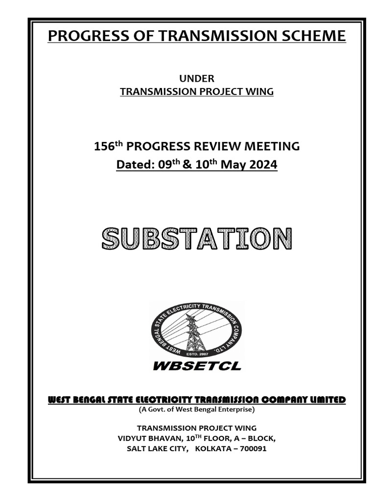 156th Progress Review of Transmission Schemes | PDF | Power Engineering ...