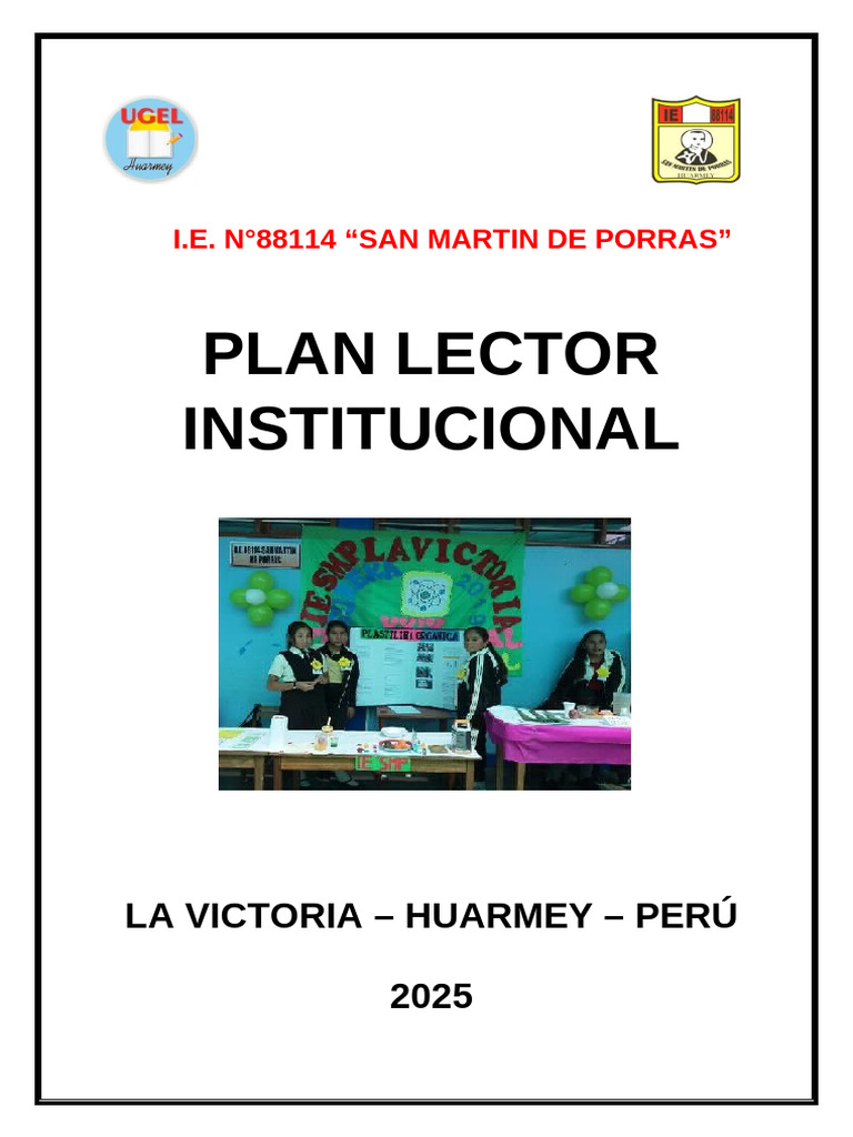 Plan Lector 2025 SMP Ok Ok | PDF | Salón de clases | Aprendizaje
