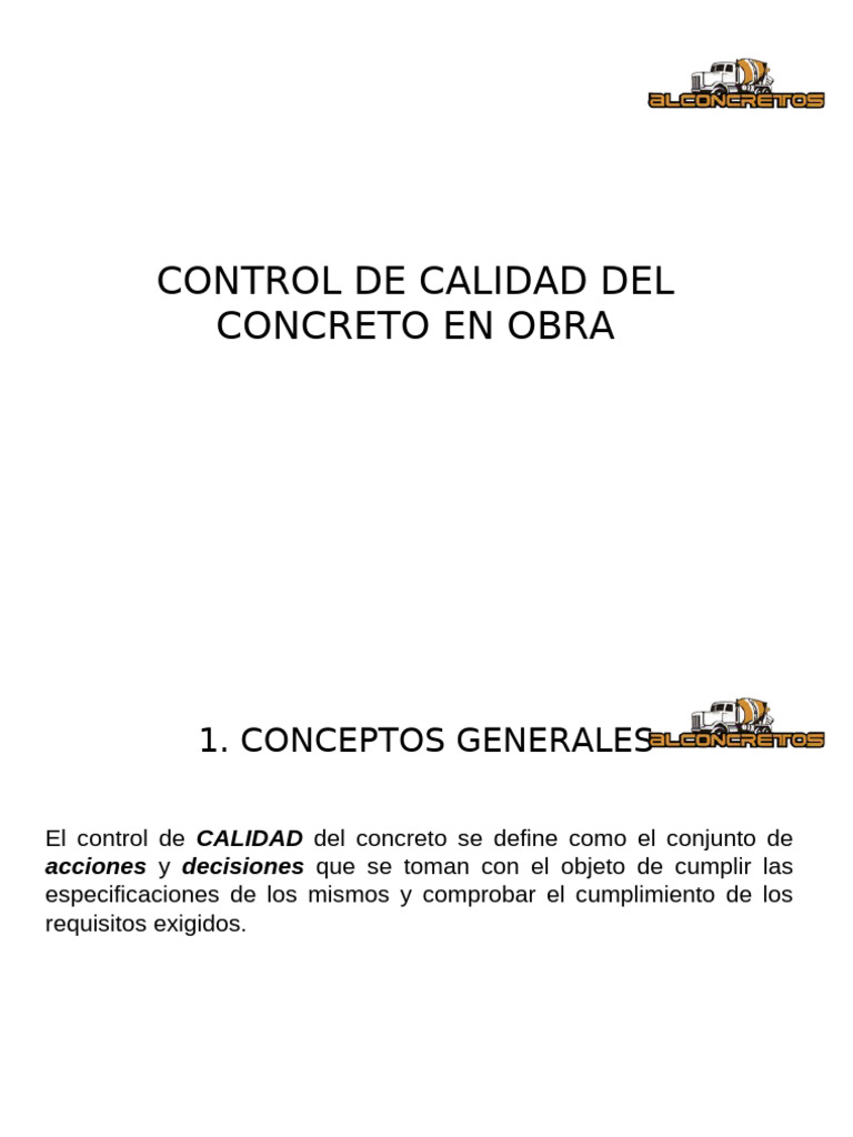 Control de Calidad del Concreto en Obra | PDF | Hormigón