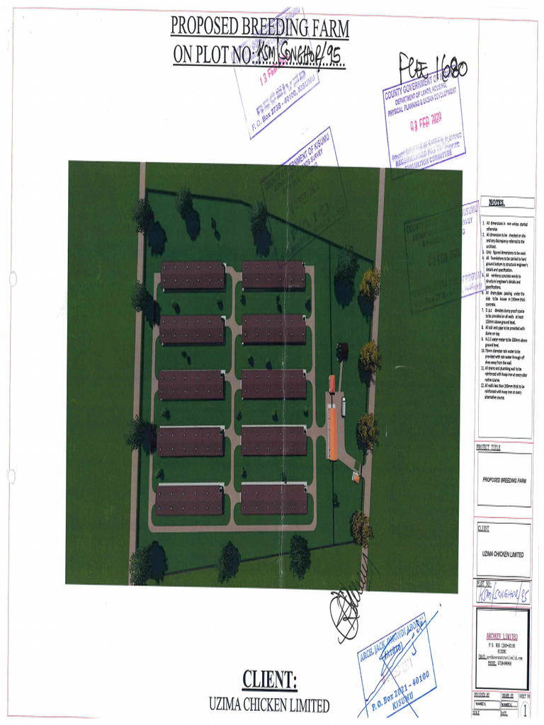 Approved Drawing For The Breeding Farm | PDF