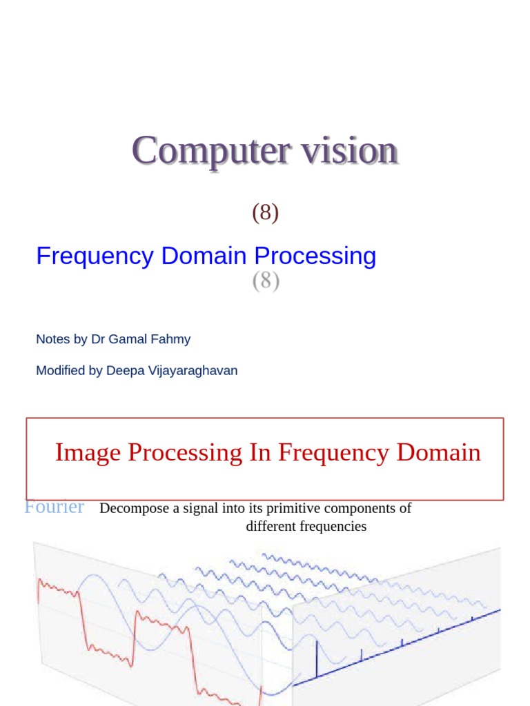 Frequency Domain Image Processing Guide | PDF | Digital Signal ...