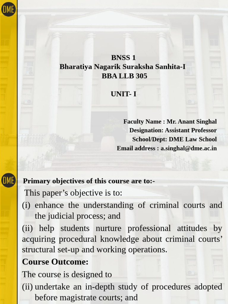 Overview of BNSS 2023 Objectives | PDF | Bail | Crimes