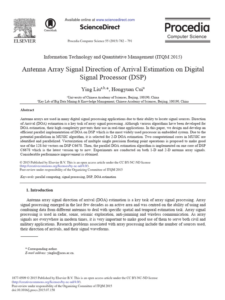 Parallel DOA Estimation on DSP Systems | PDF | Digital Signal Processor ...