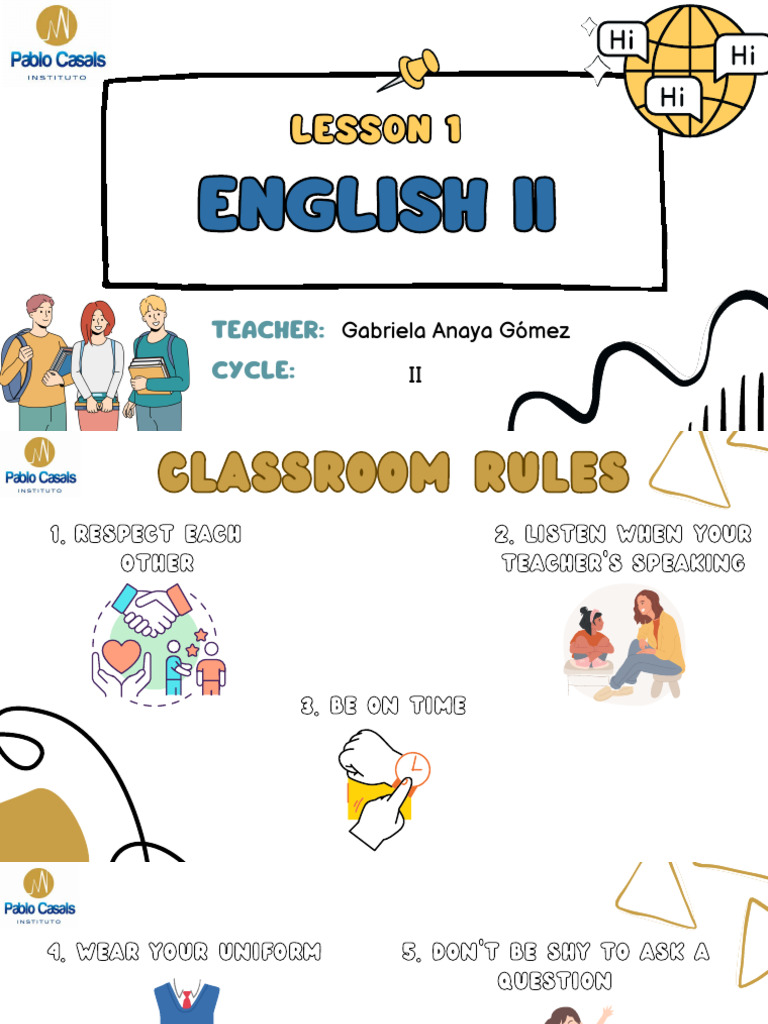 Classroom Rules and Present Progressive | PDF | Linguistic Morphology ...