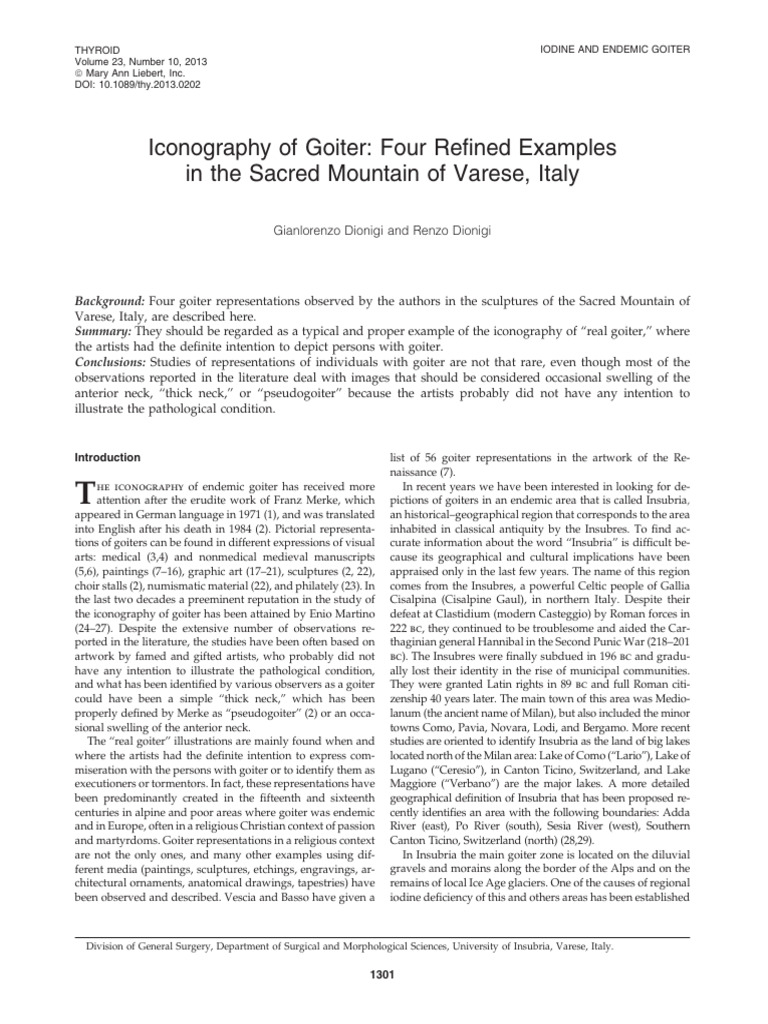 Iconography of Goiter Four Examples | PDF