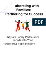 Collaborating With Families: Partnering For Success