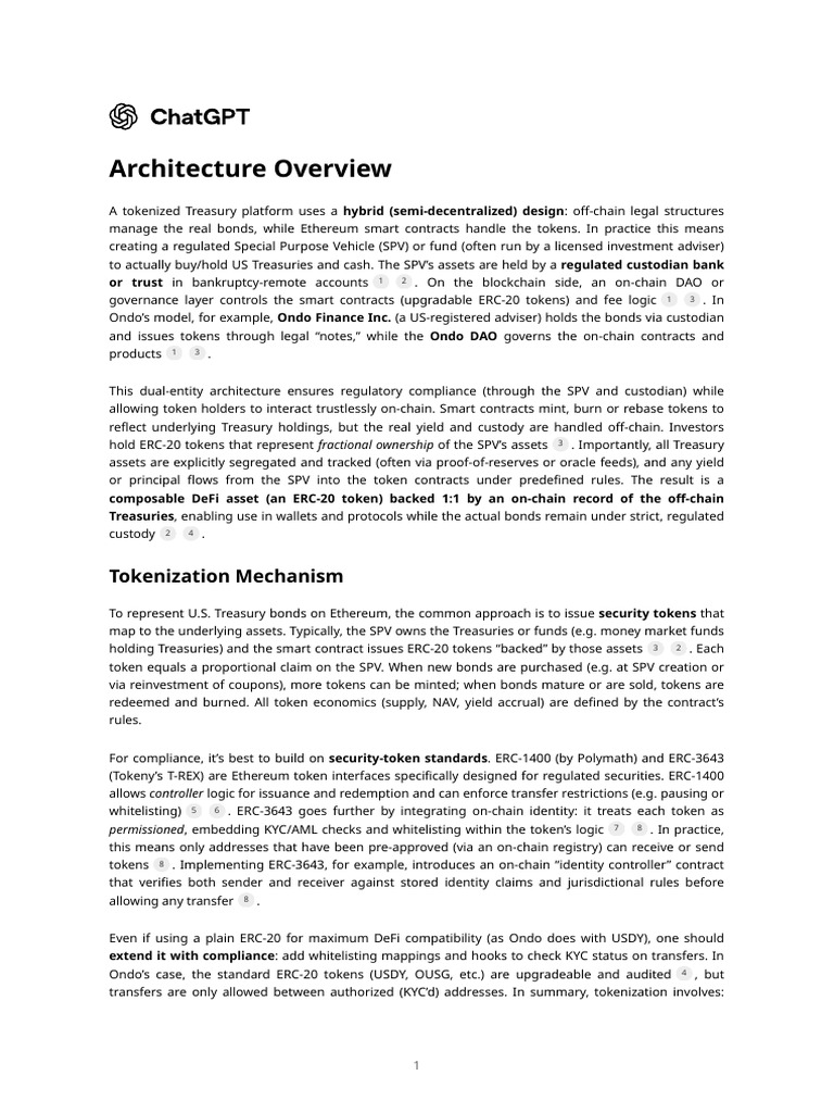 Architecture Overview | PDF | Securities (Finance) | Bonds (Finance)