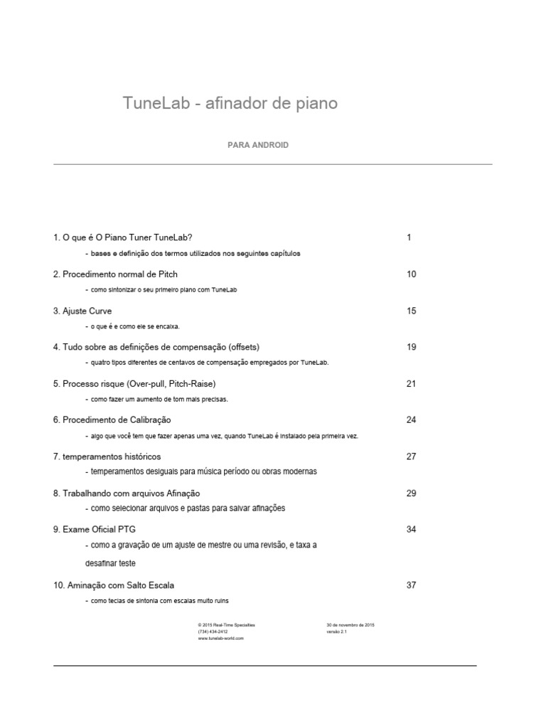 TuneLab: Afinador de Piano para Android | PDF | Piano | Pitch (música)