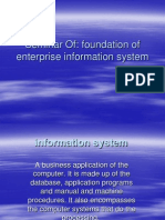 Seminar Of: Foundation of Enterprise Information System