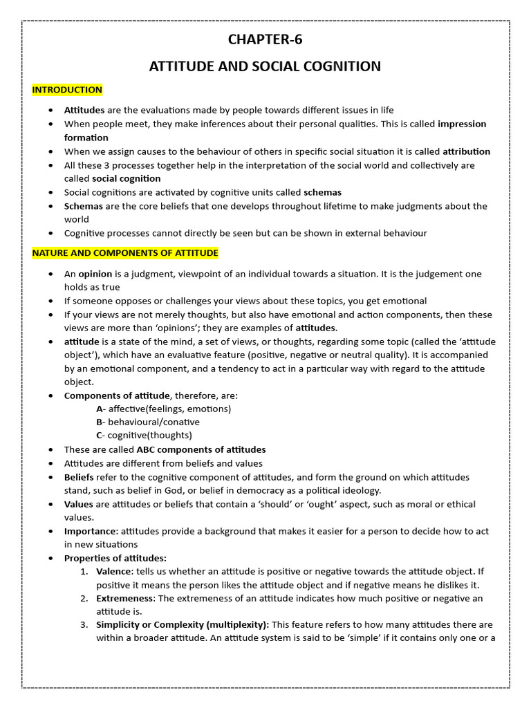 Understanding Attitudes and Social Cognition | PDF | Prejudices ...