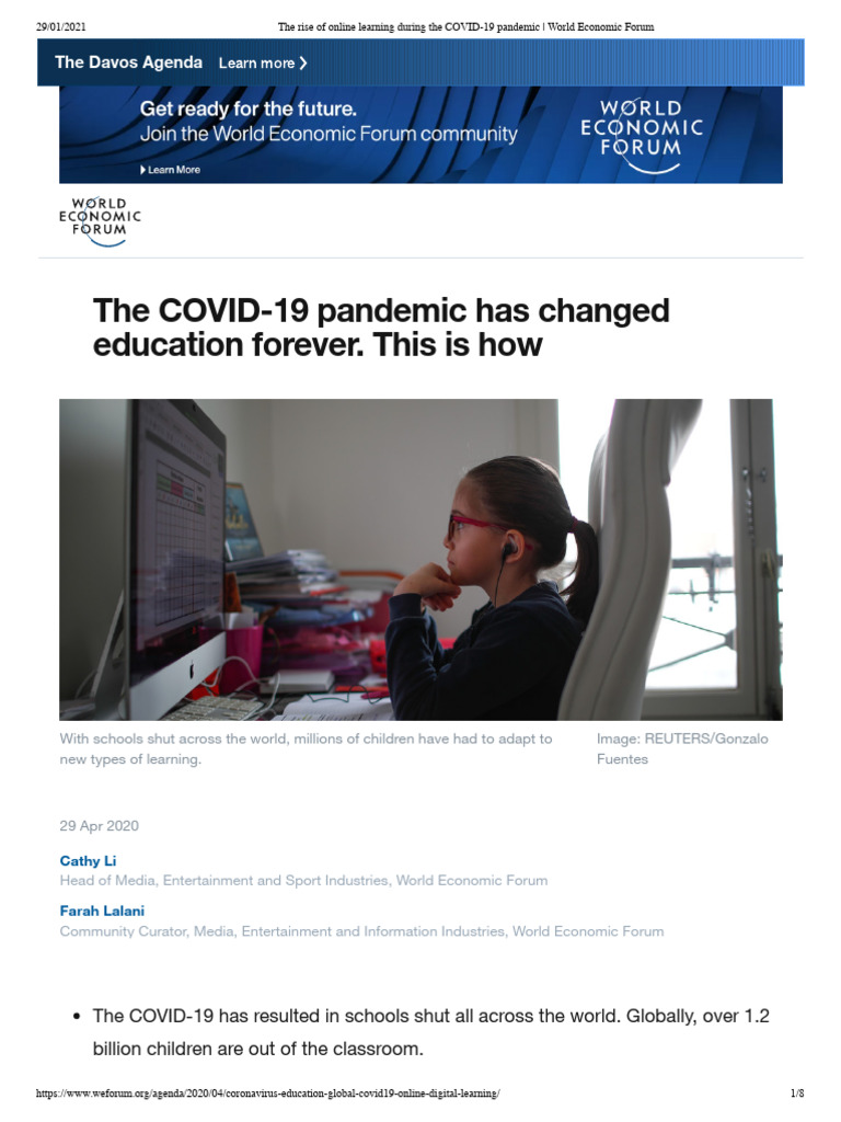 The Rise of Online Learning During The COVID-19 Pandemic - World ...
