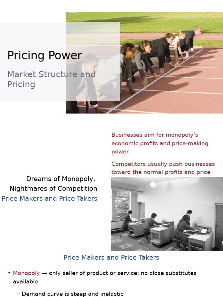 Understanding Market Structure and Pricing Power | PDF | Market Power ...