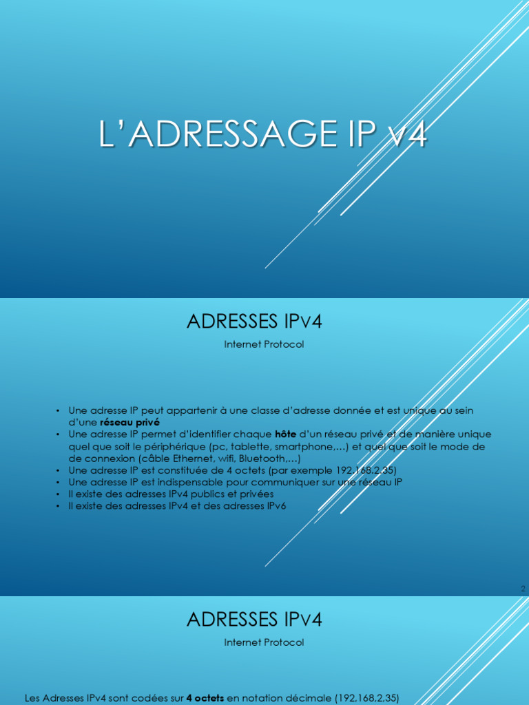 Comprendre les adresses IPv4 | PDF | Adresse IP | Réseau étendu
