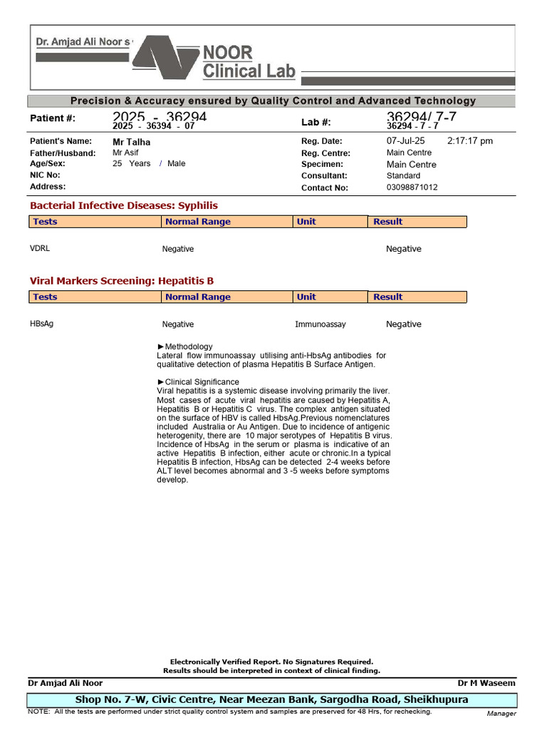 Hepatitis and HIV Screening Results | PDF | Hiv | Hepatitis B