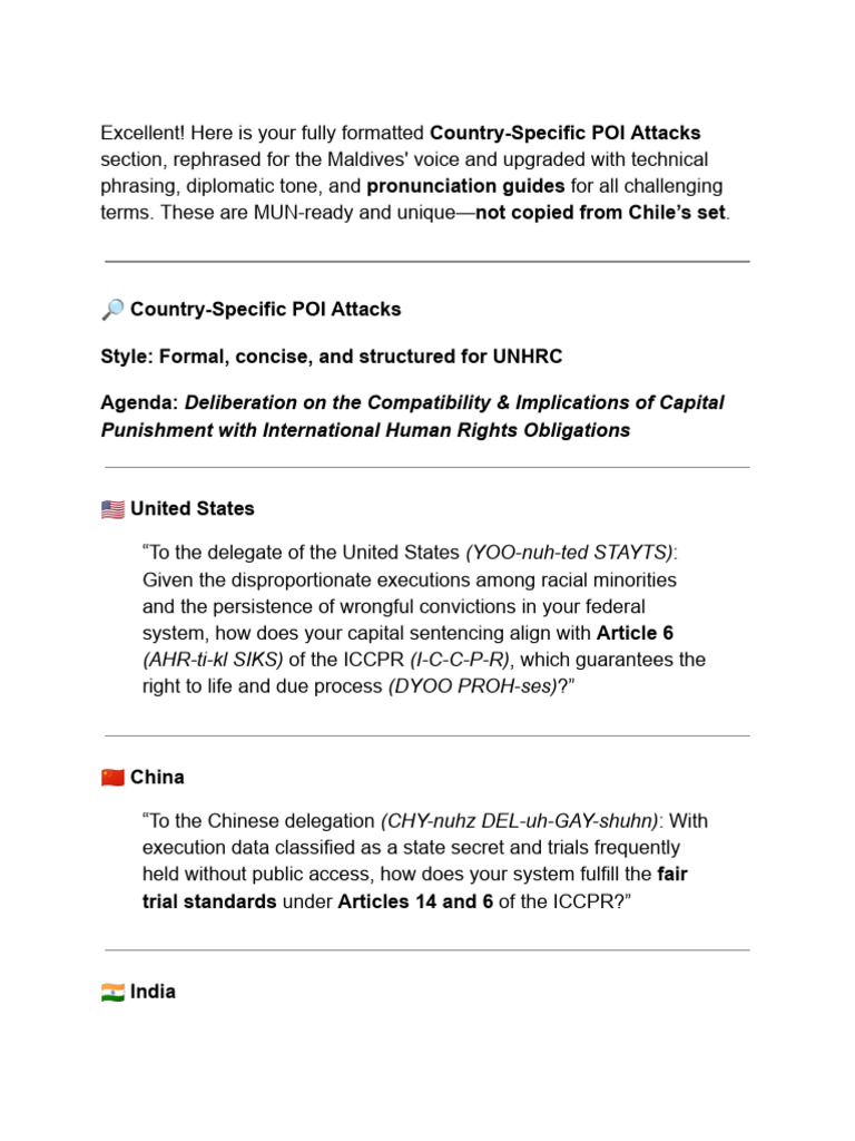 Maldives Mun Material | PDF | Capital Punishment | Crimes