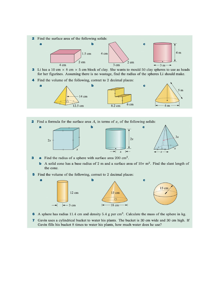 3D Geometry Review Sets and Answers | PDF