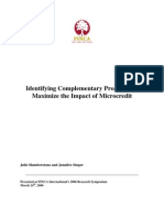 Identifying Complementary Programs to Maximize the Impact of Microcredit