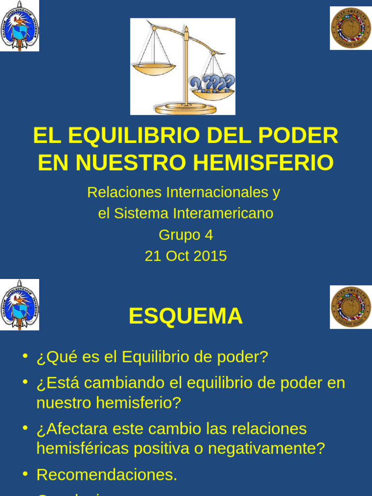 GP 4 - EQUILIBRIO - DEL - PODER | PDF | Los Estados Unidos | America latina
