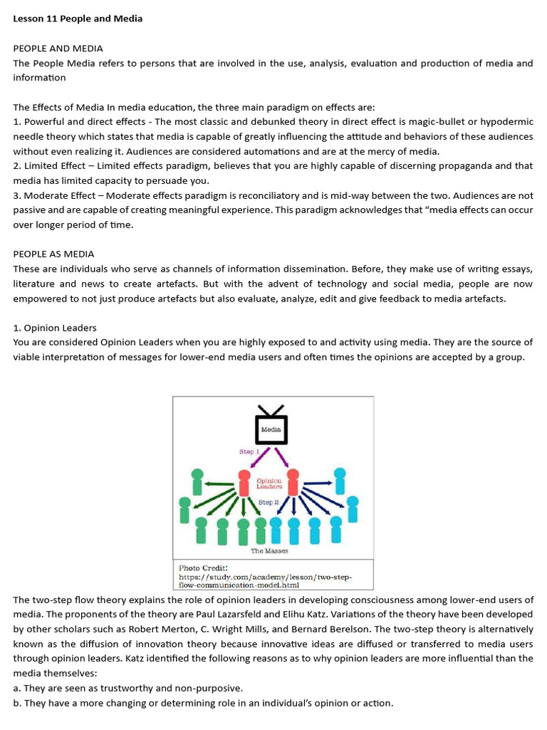 People as Media: Effects and Roles | PDF | Human Communication ...