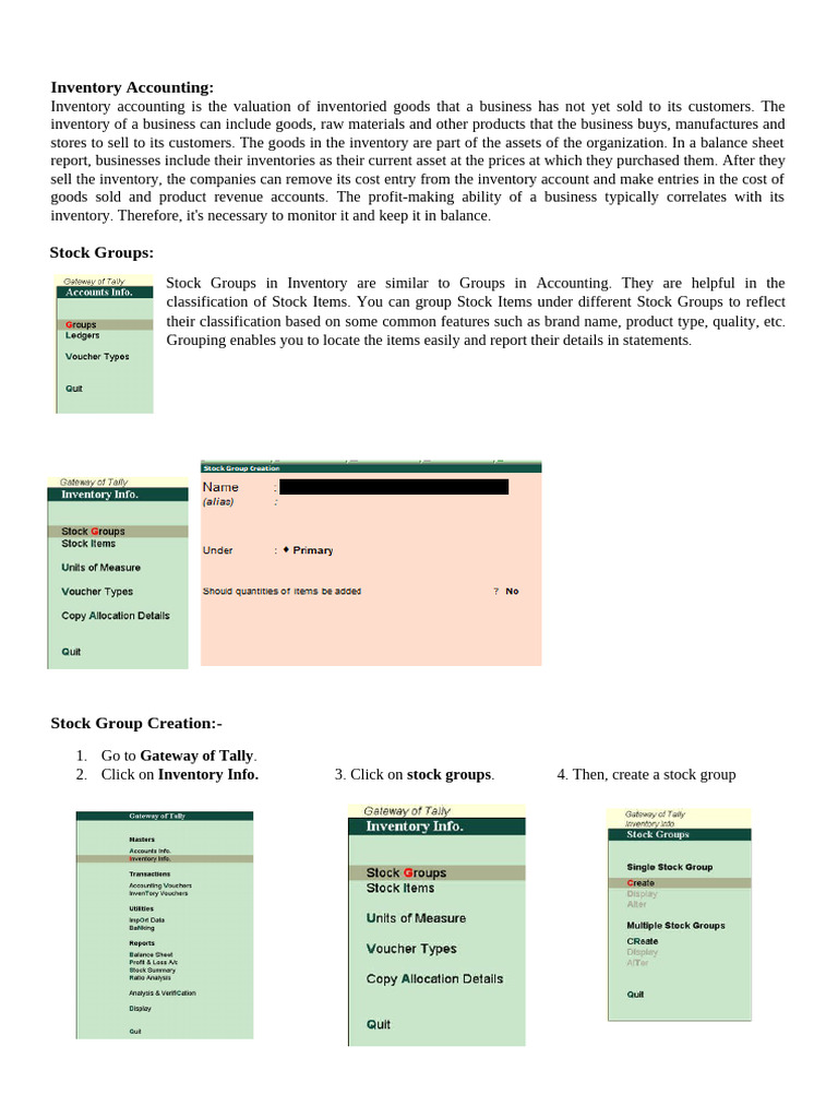 Inventory Management in Tally Prime | PDF | Inventory | Goods