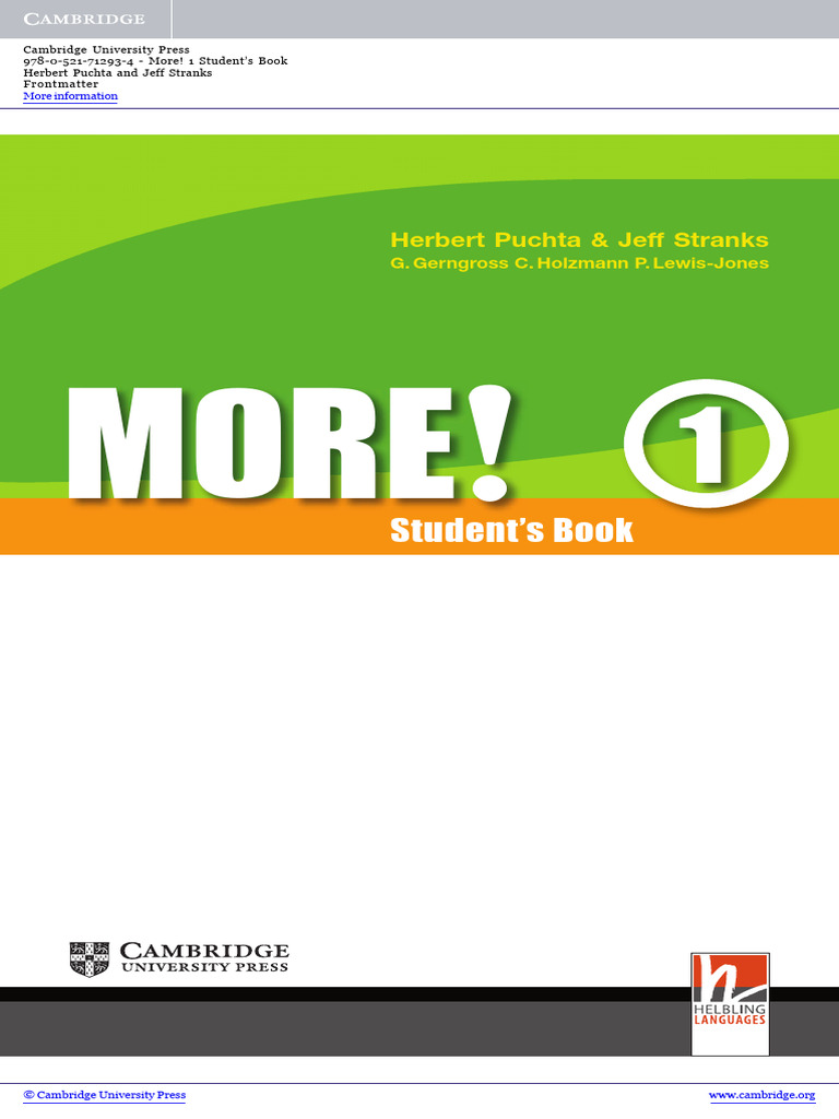 More! 1 Student's Book Overview | PDF | English Language | Adjective