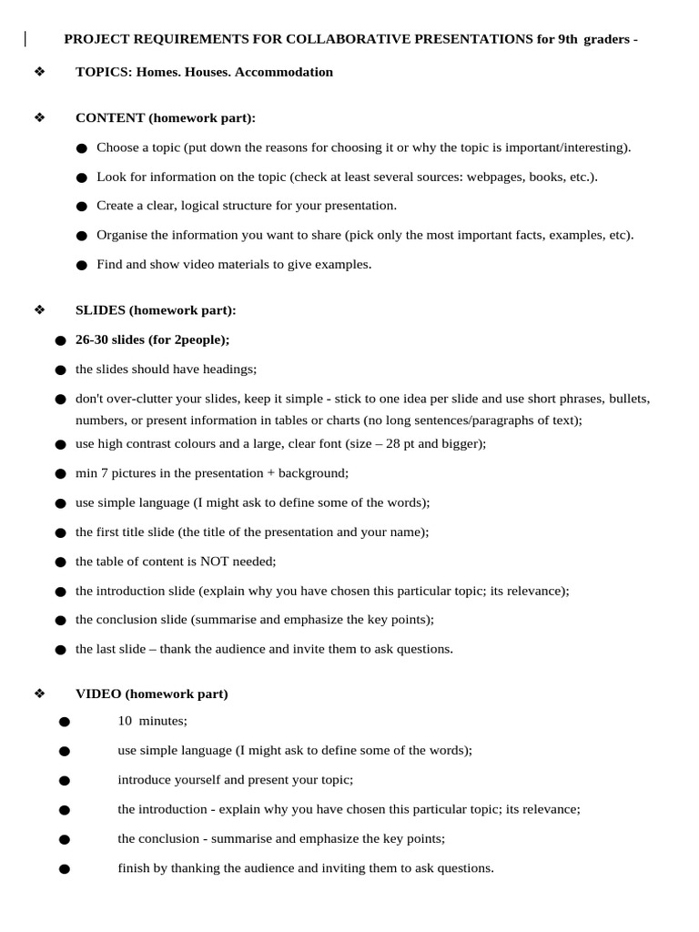 Class 9 Collaborative Presentation Guide | PDF