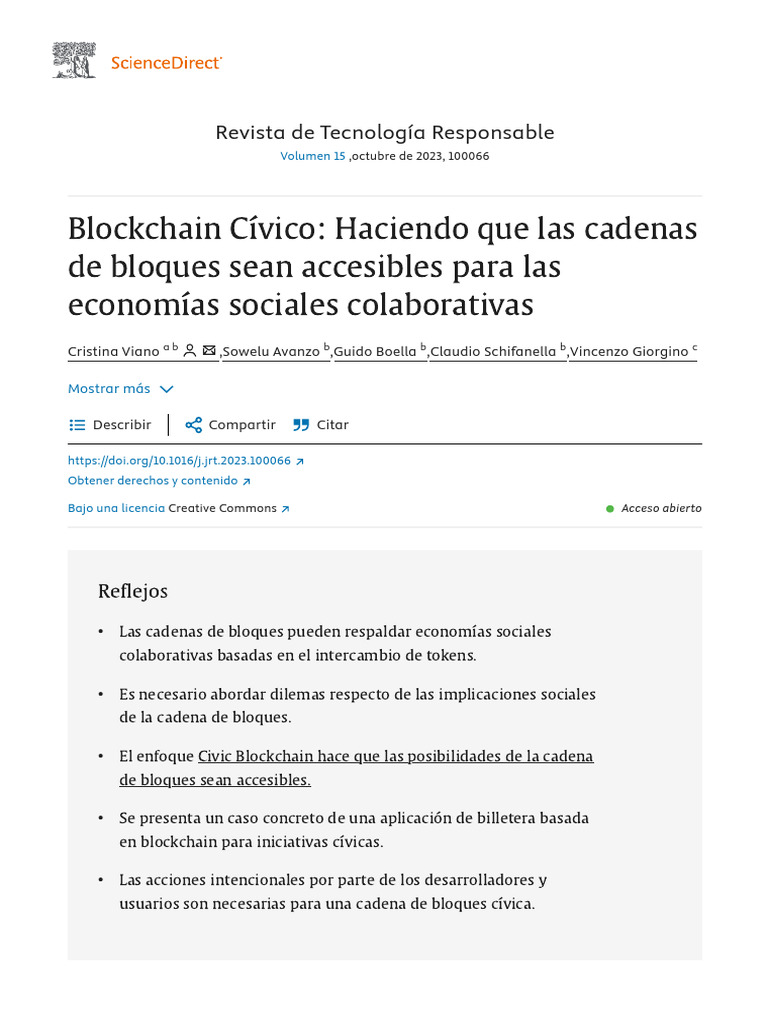 Blockchain Cívico - Haciendo Que Las Cadenas de Bloques Sean Accesibles ...