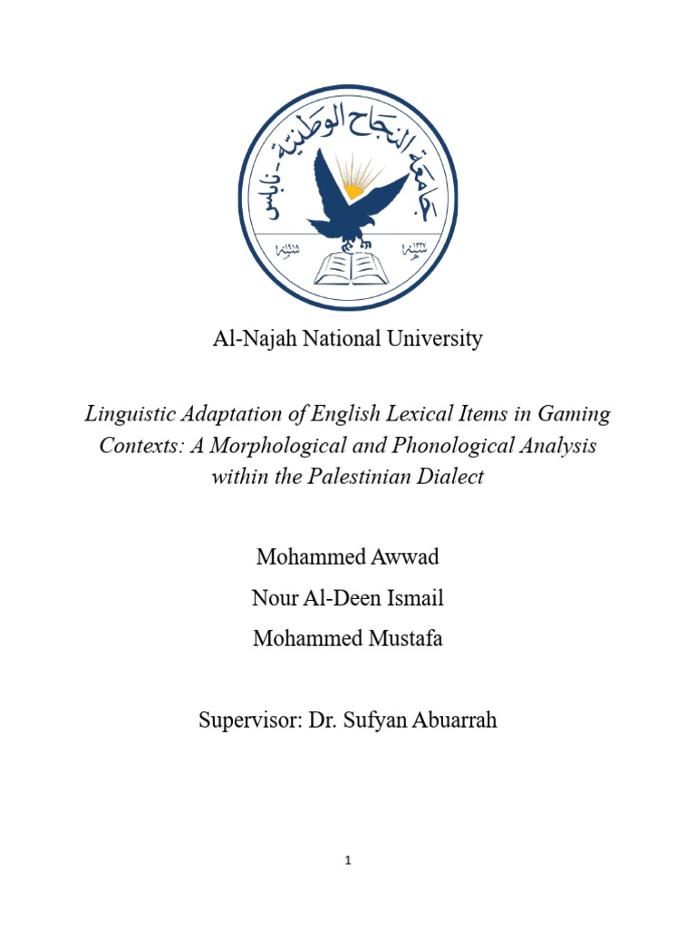 English Borrowing in Palestinian Gaming | PDF | Grammatical Gender ...