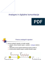 Analogne in Digitalne Komunikacije