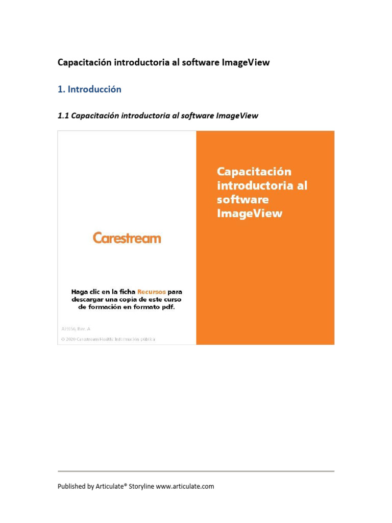 Getting Started Training For ImageView Software - ES | PDF | Software ...