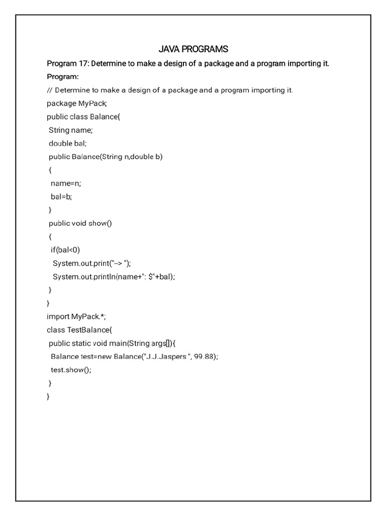 Java Program 06 | PDF