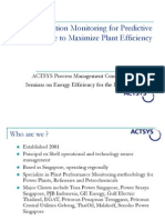 Condition Monitoring For Predictive Maintenance To Maximize Plant Energy Efficiency