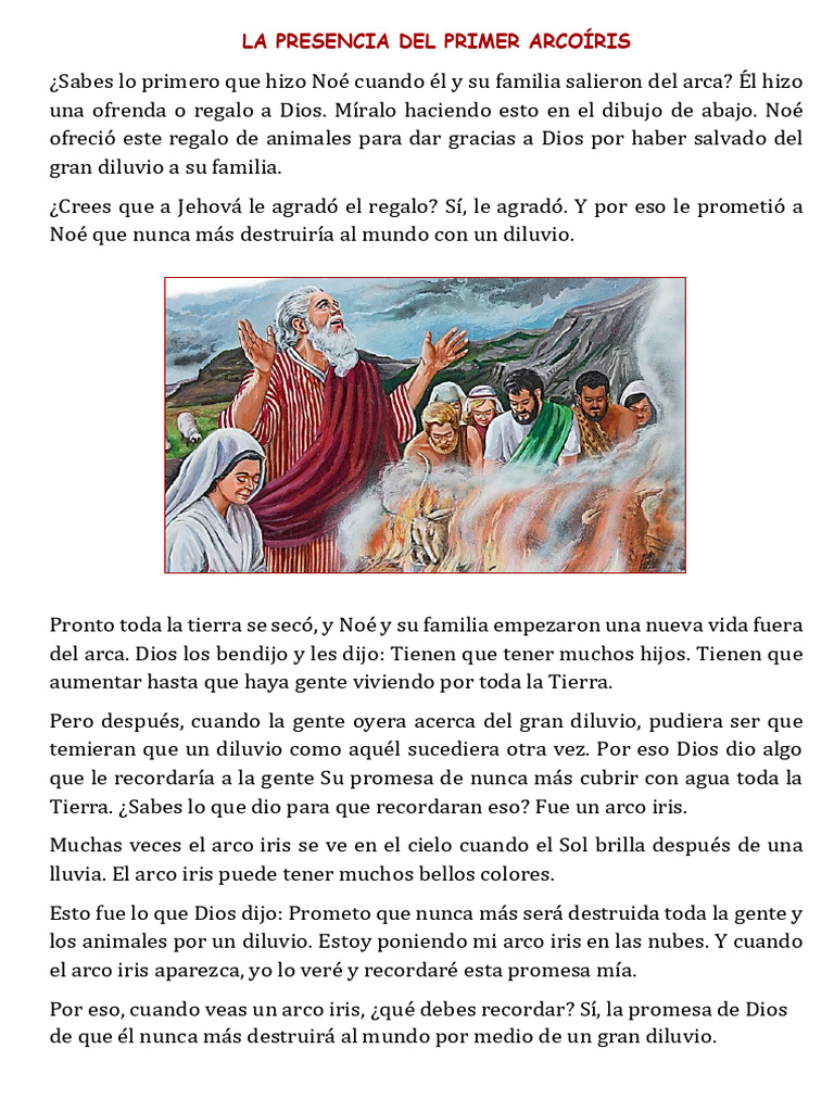 El primer arcoíris y su significado | PDF | Arco iris | Mito de la ...