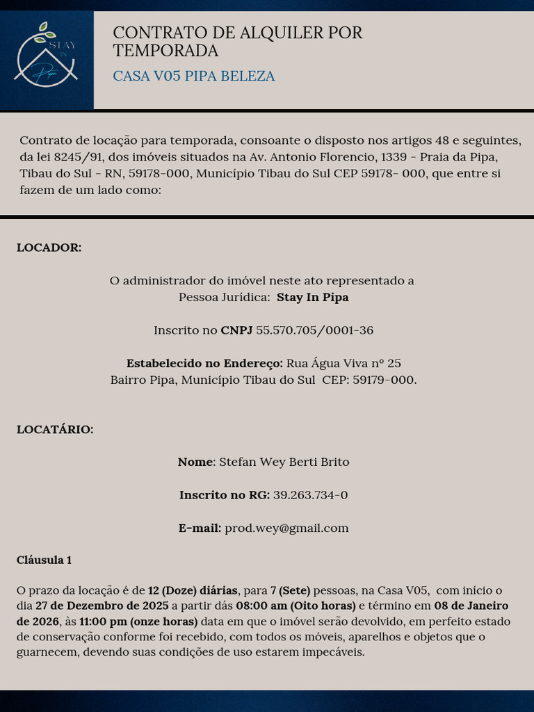 Contrar Stefan Wey - Casa V05_20250813_133933_0000 | PDF | Aluguel ...