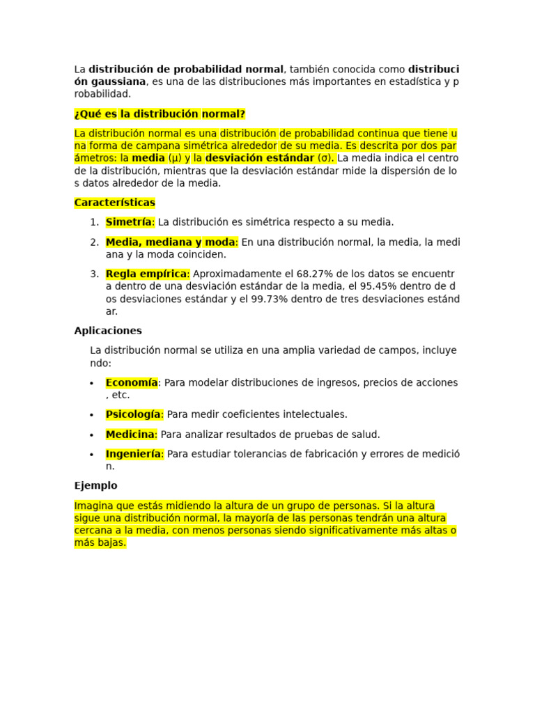 Distribución Normal: Definición y Aplicaciones | PDF