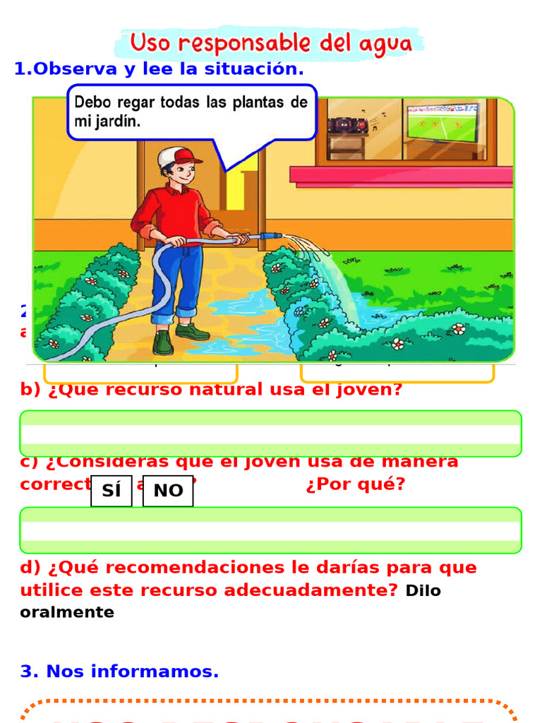 Uso responsable del agua en jóvenes | PDF